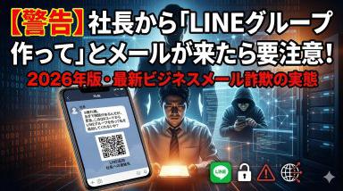 社長から「LINEグループ作って」とメールが来たら要注意！2026年版・最新ビジネスメール詐欺の実態 Thumbnail