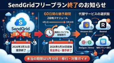 SendGridのFreeプランが2026年3月末で提供終了。今後の対策と代替サービスまとめ Thumbnail